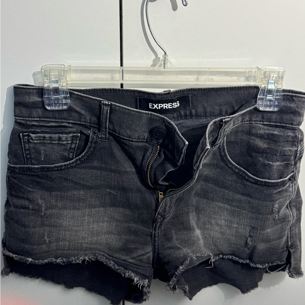 Express Women's Charcoal Jean Shorts